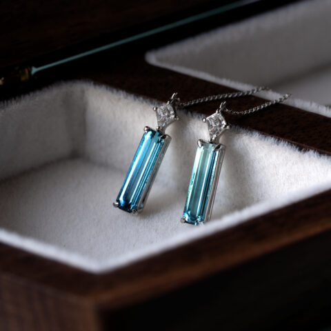 Couleur Bicolor Tourmaline Diamond Earring