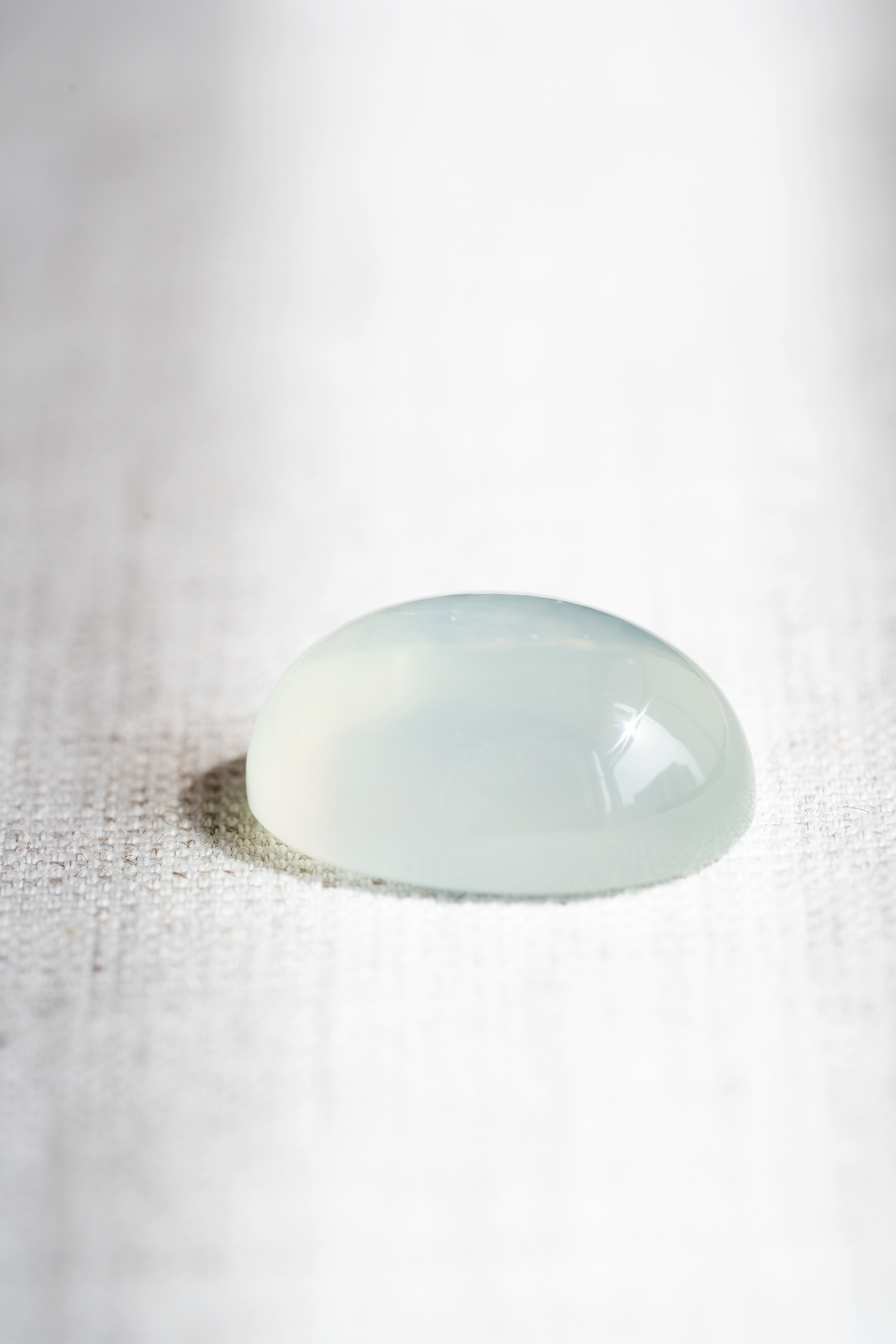 【American Old Stock Collection】グリーンムーンストーンキャッツアイ 22.10ct - 画像 (4)