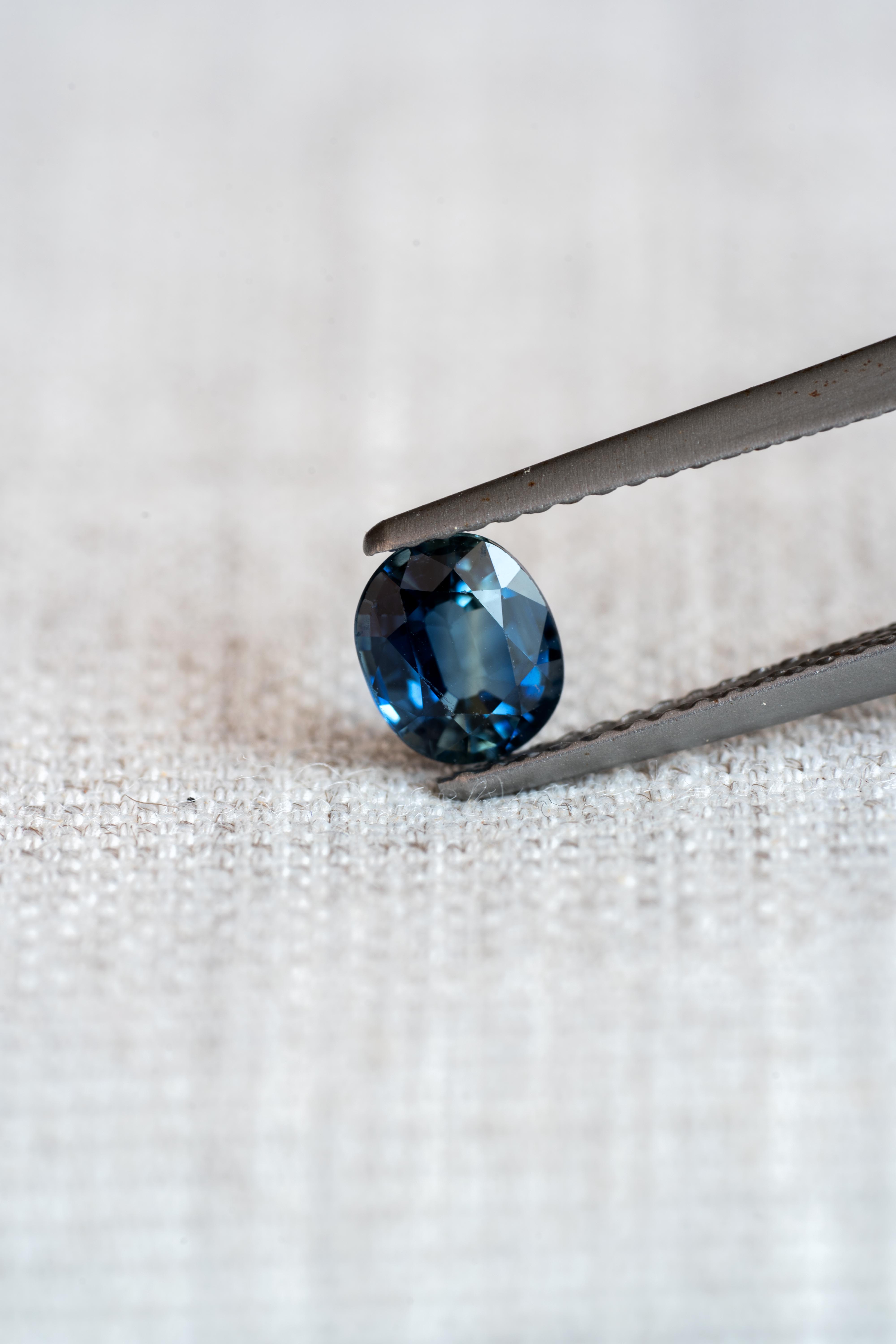 【American Old Stock Collection】ティールサファイア 0.87ct - 画像 (2)