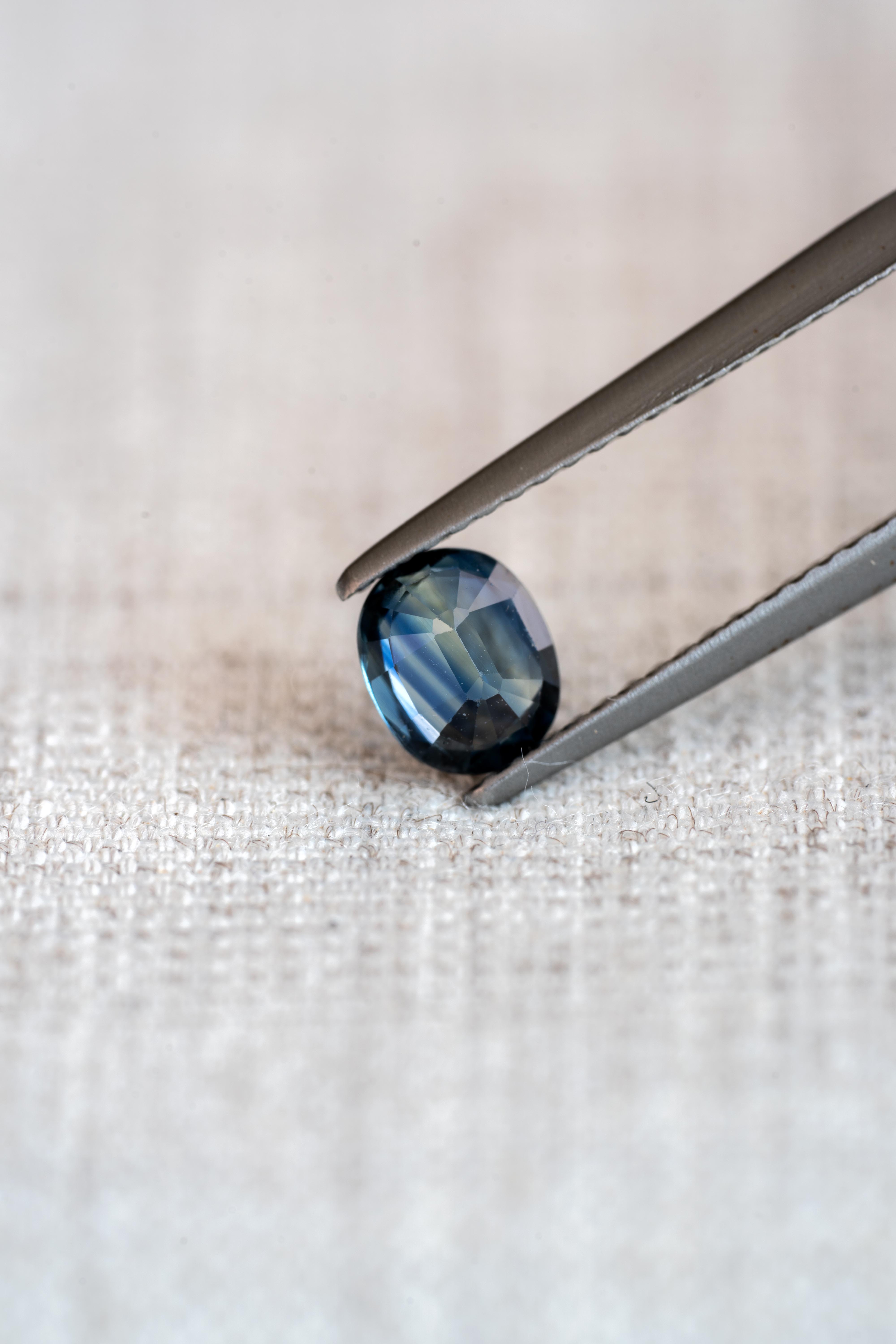 【American Old Stock Collection】ティールサファイア 0.87ct - 画像 (3)