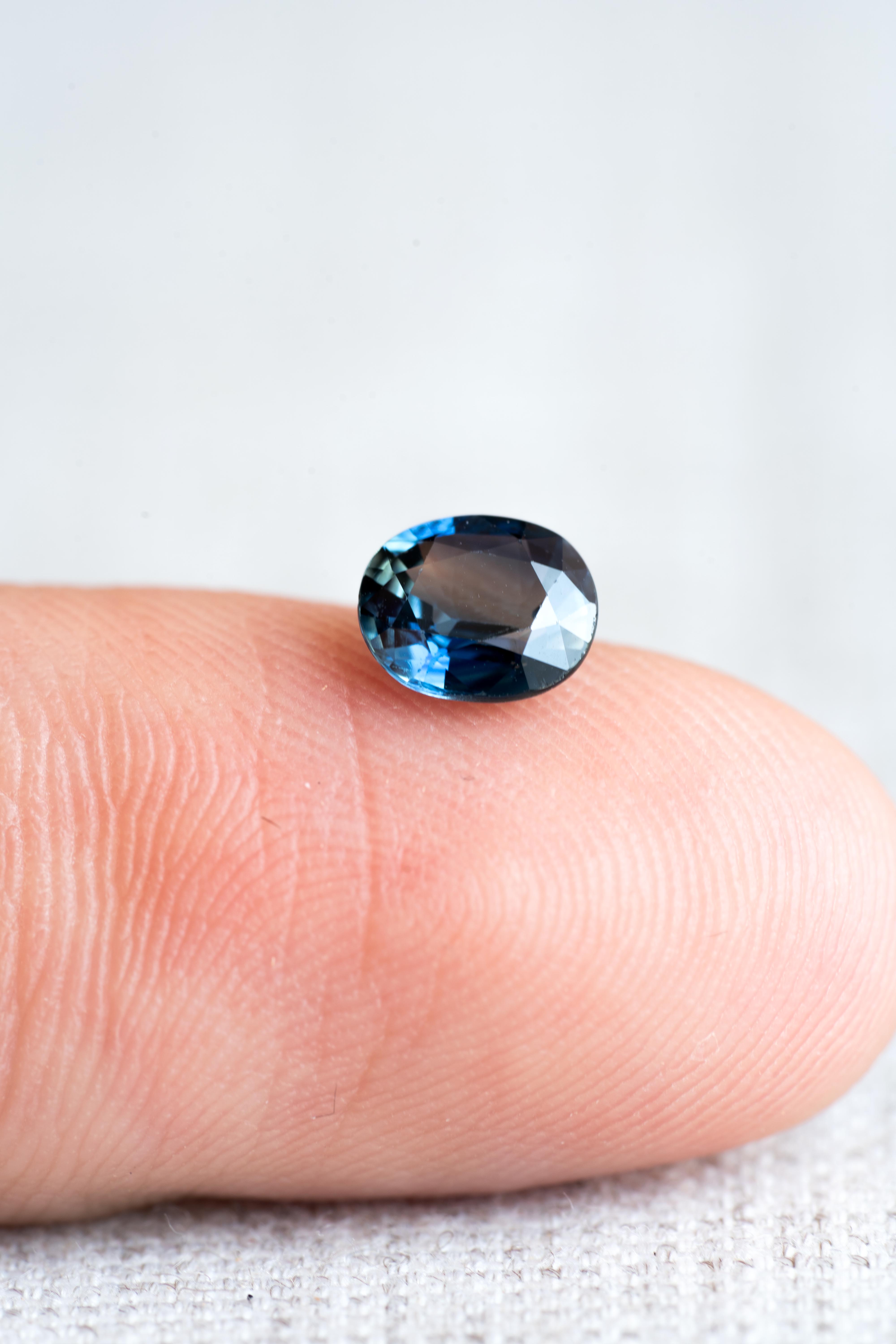 【American Old Stock Collection】ティールサファイア 0.87ct - 画像 (4)